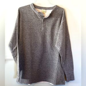 Mens LL Bean Two-Layer River Driver's Shirt®, Traditional Fit Henley, Tall Large